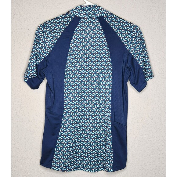 Kerrits Women's 1/4 Zip Shirt -Horse Equestrian Active- Blue Patterned Small - Picture 2 of 10